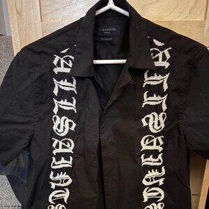 AllSaints Scripture Shirt Black